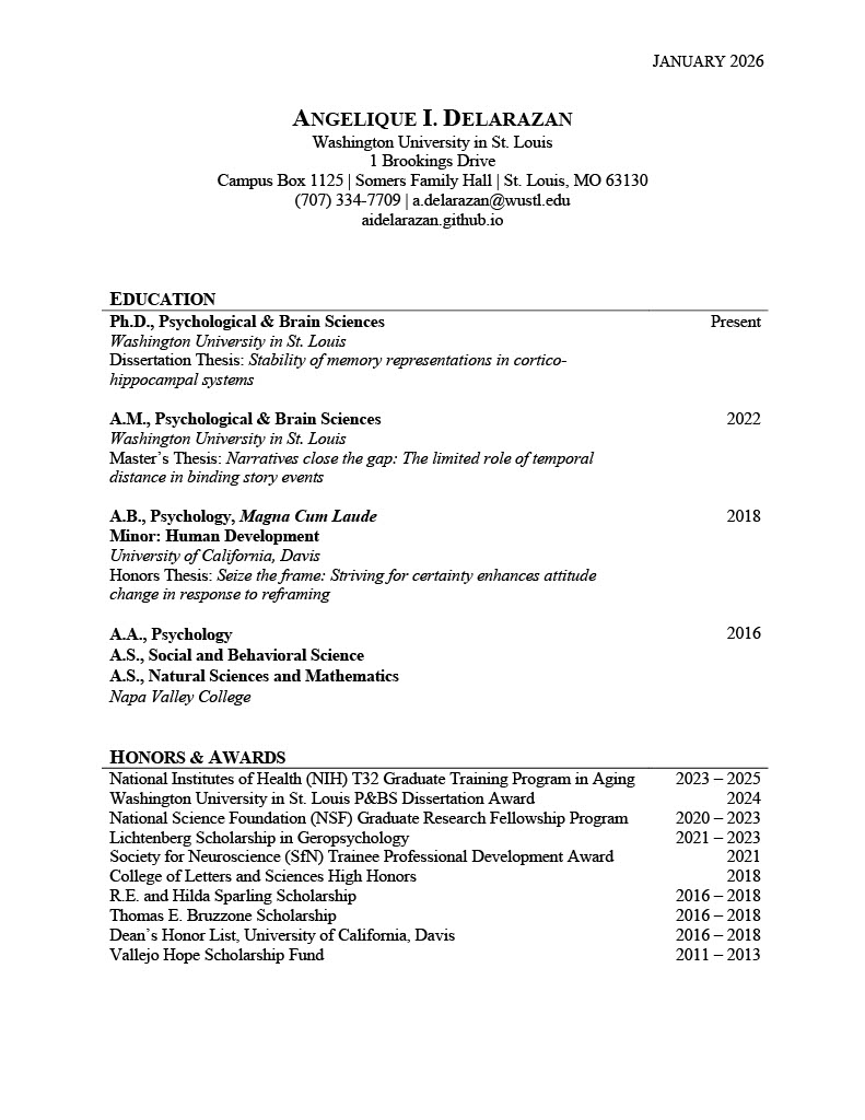 CV Page 1