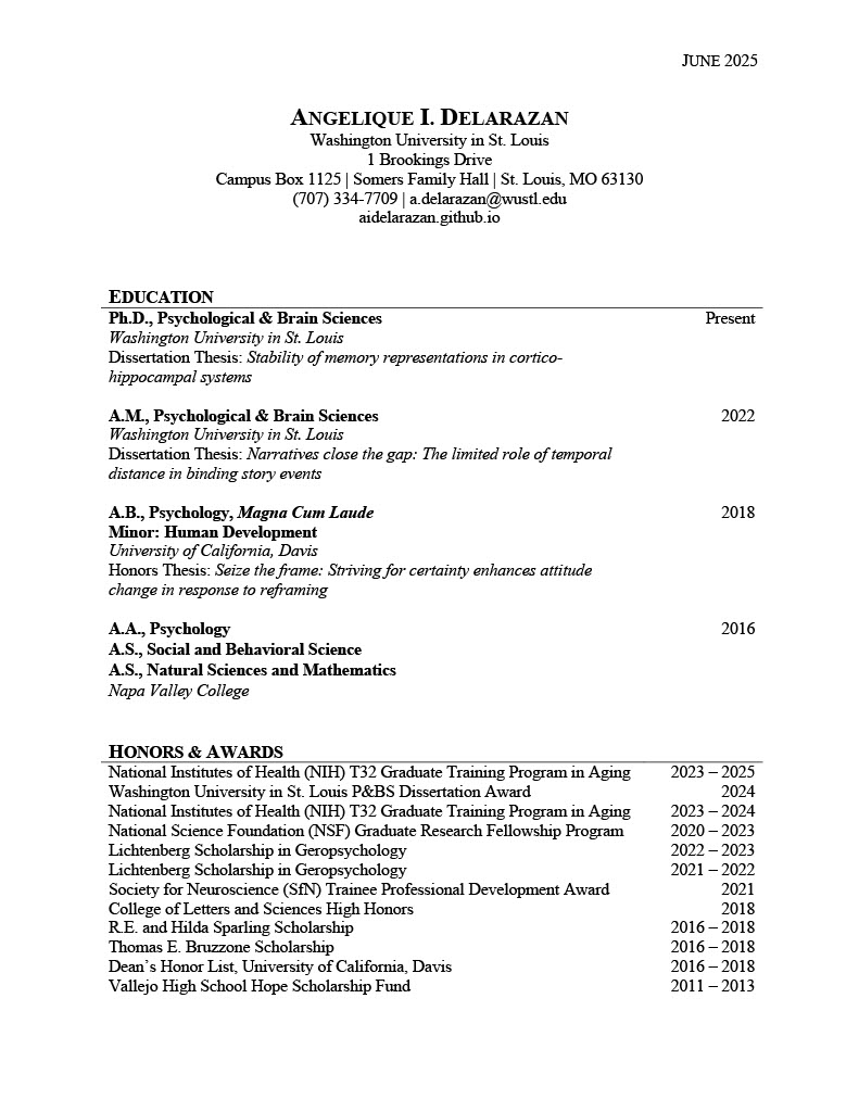 CV Page 1