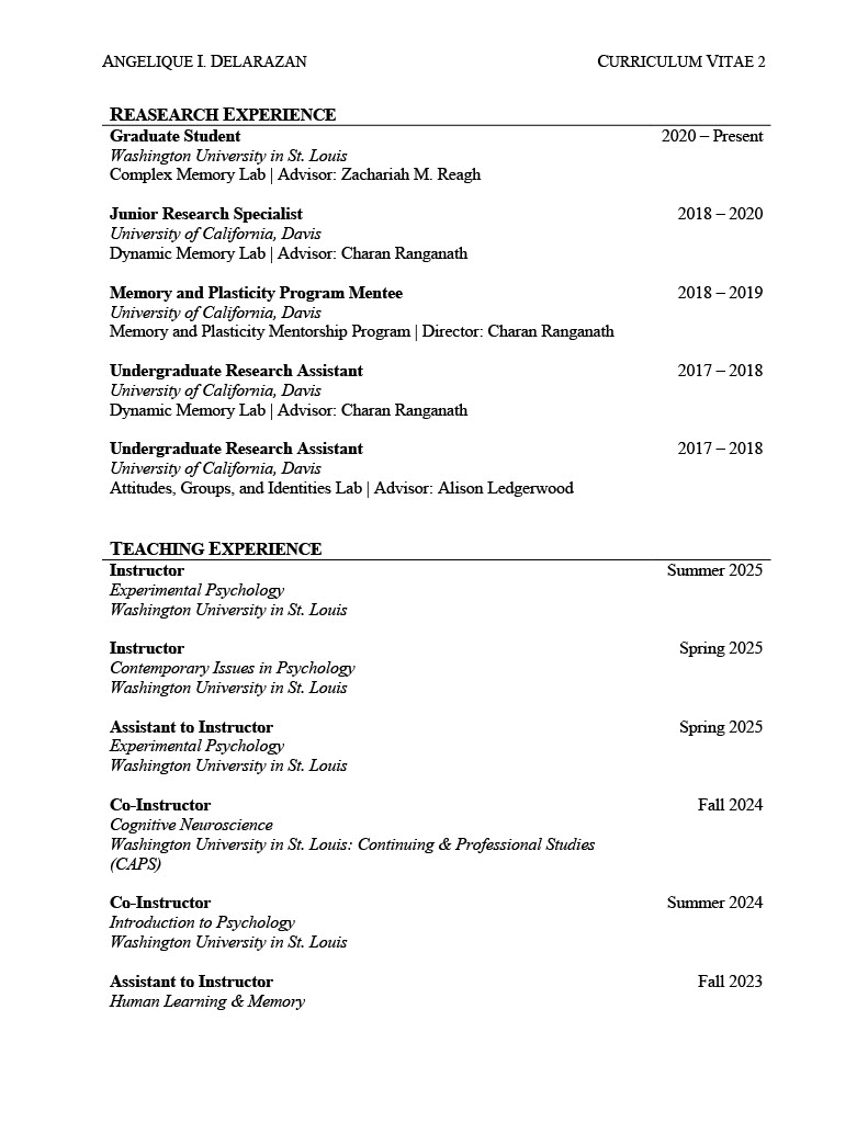 CV Page 2